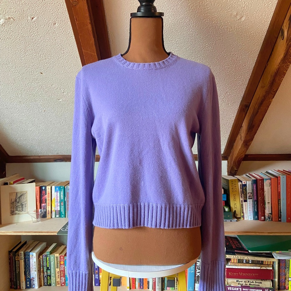 Ralph Lauren Lilac 100% Cashmere Crew Neck Sweater